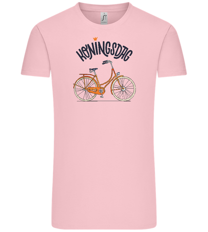 Koningsdag Oranje Fiets Design - Comfort Unisex T-Shirt_CANDY PINK_front