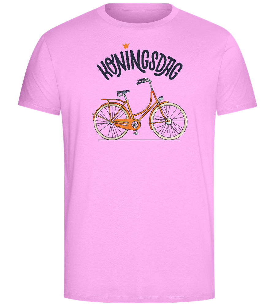 Koningsdag Oranje Fiets Design - Comfort Unisex T-Shirt_CANDY PINK_front