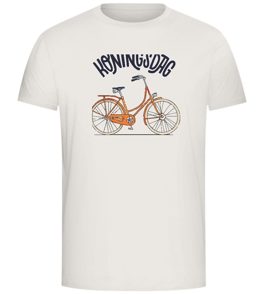 Koningsdag Oranje Fiets Design - Comfort Unisex T-Shirt_ECRU_front