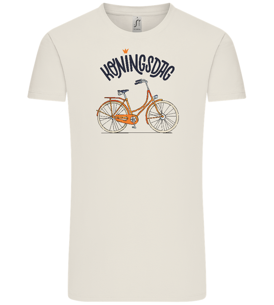 Koningsdag Oranje Fiets Design - Comfort Unisex T-Shirt_ECRU_front