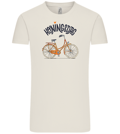 Koningsdag Oranje Fiets Design - Comfort Unisex T-Shirt_ECRU_front