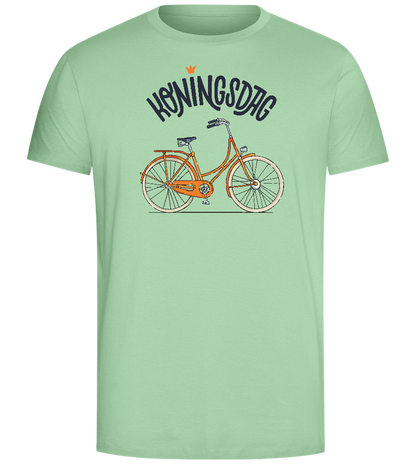 Koningsdag Oranje Fiets Design - Comfort Unisex T-Shirt_ICE GREEN_front