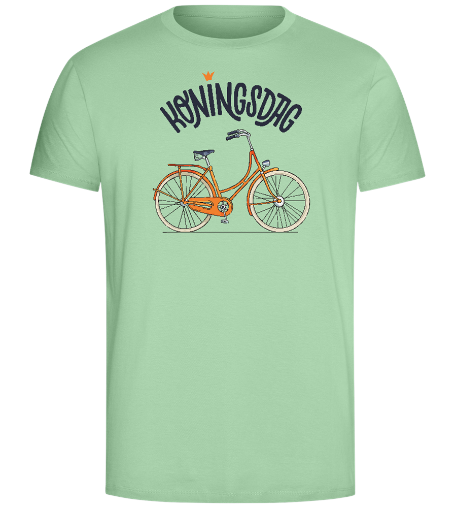 Koningsdag Oranje Fiets Design - Comfort Unisex T-Shirt_ICE GREEN_front