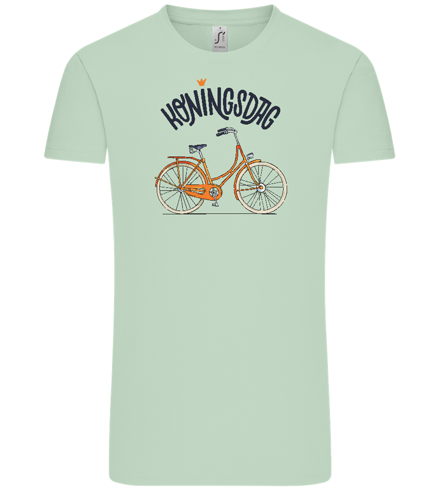 Koningsdag Oranje Fiets Design - Comfort Unisex T-Shirt_ICE GREEN_front