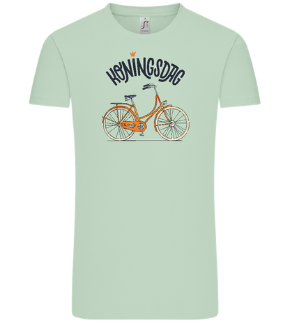 Koningsdag Oranje Fiets Design - Comfort Unisex T-Shirt_ICE GREEN_front