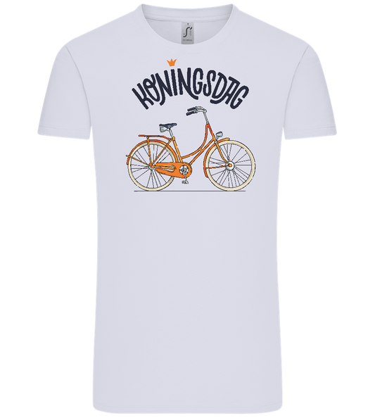 Koningsdag Oranje Fiets Design - Comfort Unisex T-Shirt_LILAK_front