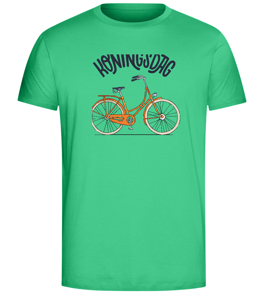 Koningsdag Oranje Fiets Design - Comfort Unisex T-Shirt_SPRING GREEN_front