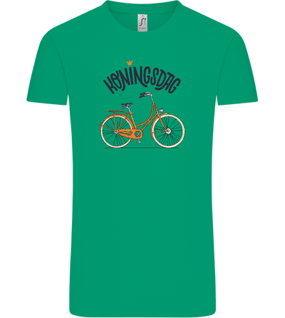 Koningsdag Oranje Fiets Design - Comfort Unisex T-Shirt_SPRING GREEN_front