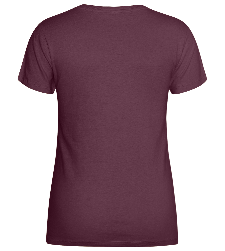 Bored School Girl Design - Basic women's t-shirt_BORDEAUX_back