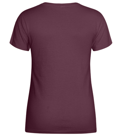 Bored School Girl Design - Basic women's t-shirt_BORDEAUX_back