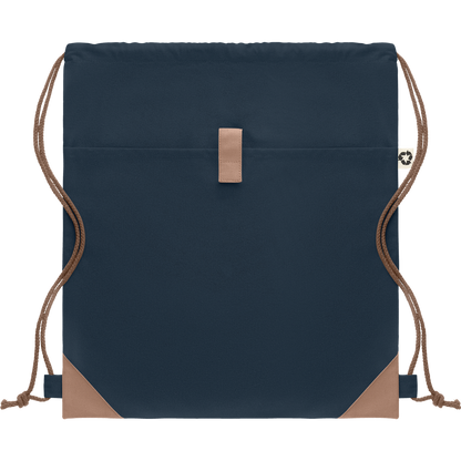 Recycled Cotton Drawstring Bag_FRENCH NAVY_front