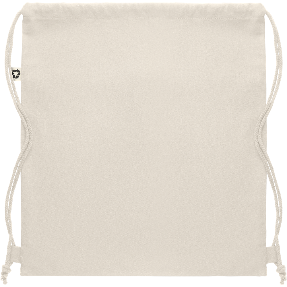 Recycled Cotton Drawstring Bag_BEIGE_back