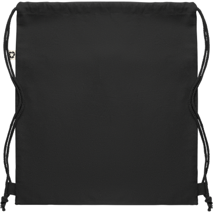 Recycled Cotton Drawstring Bag_BLACK_back
