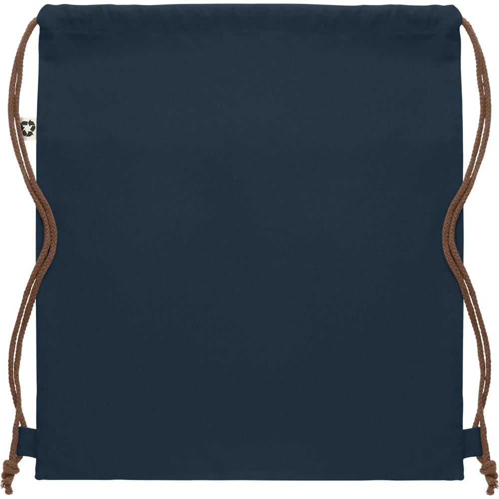 Recycled Cotton Drawstring Bag_FRENCH NAVY_back