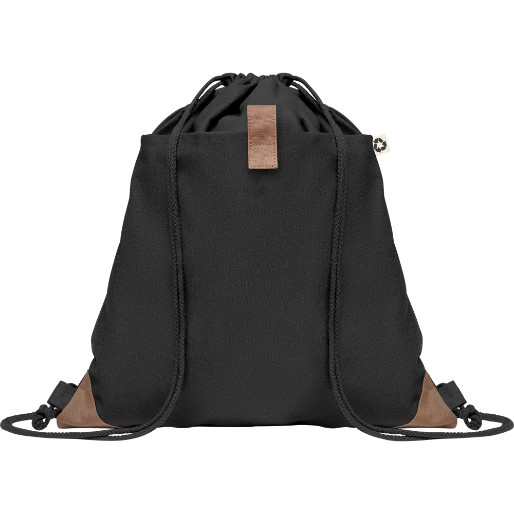 Recycled Cotton Drawstring Bag_BLACK_DETAILEDIMAGE_front_1