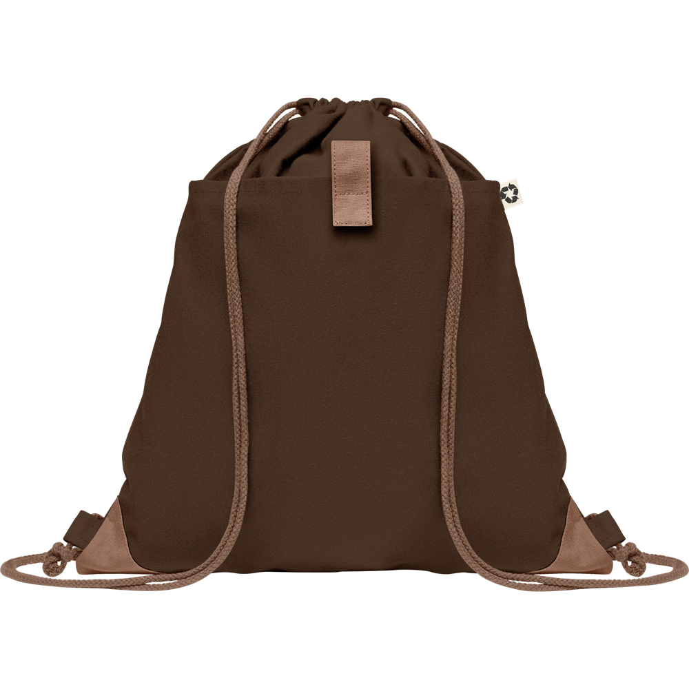 Recycled Cotton Drawstring Bag_CHOCOLATE_DETAILEDIMAGE_front_1