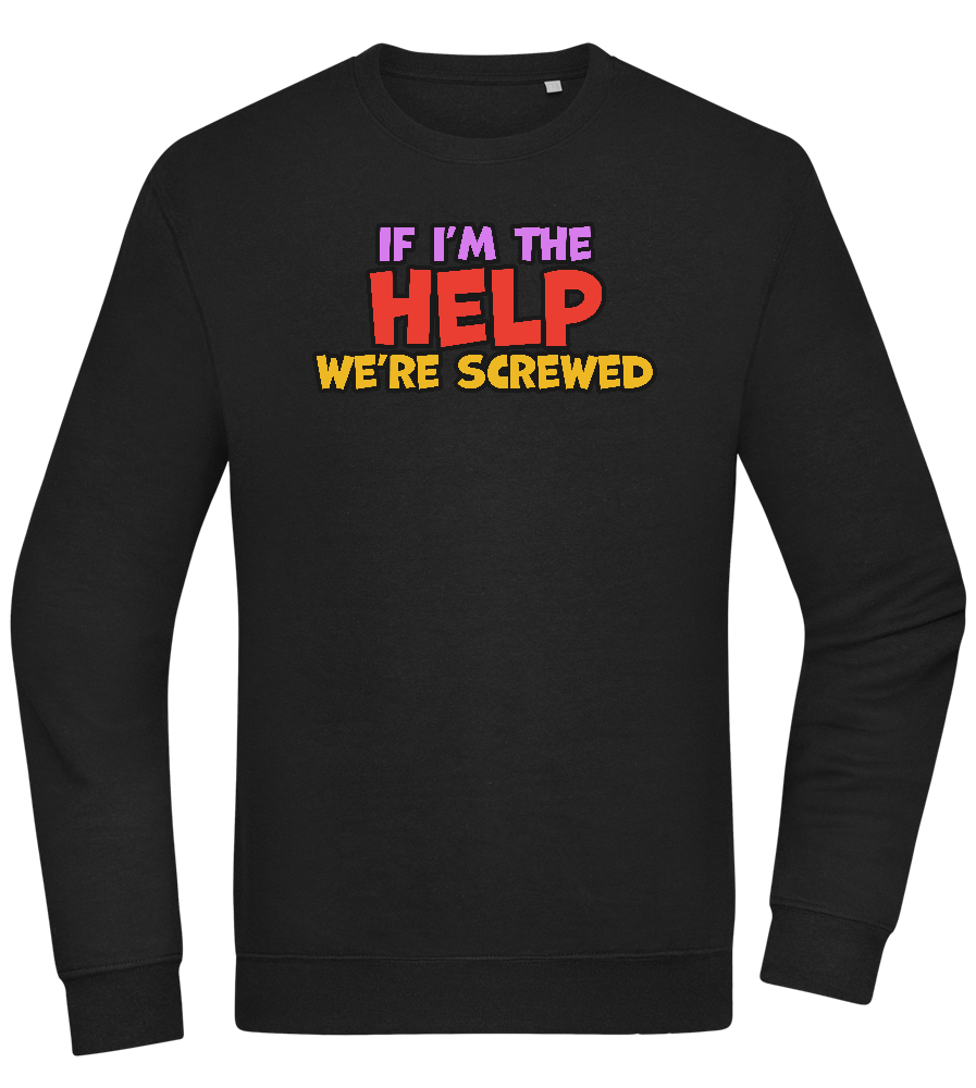 The Help Design - Comfort Essential Unisex Sweater_BLACK_front