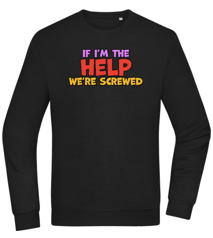 The Help Design - Comfort Essential Unisex Sweater_BLACK_front