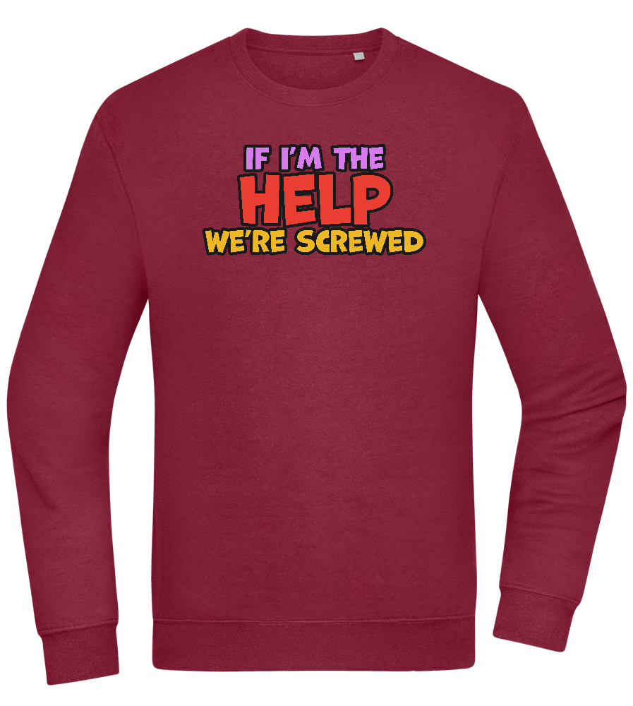 The Help Design - Comfort Essential Unisex Sweater_BORDEAUX_front