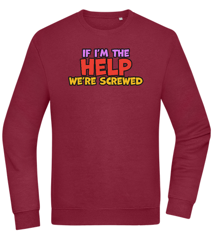 The Help Design - Comfort Essential Unisex Sweater_BORDEAUX_front