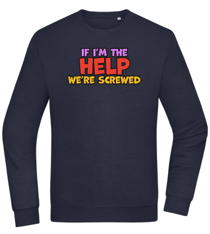 The Help Design - Comfort Essential Unisex Sweater_FRENCH NAVY_front