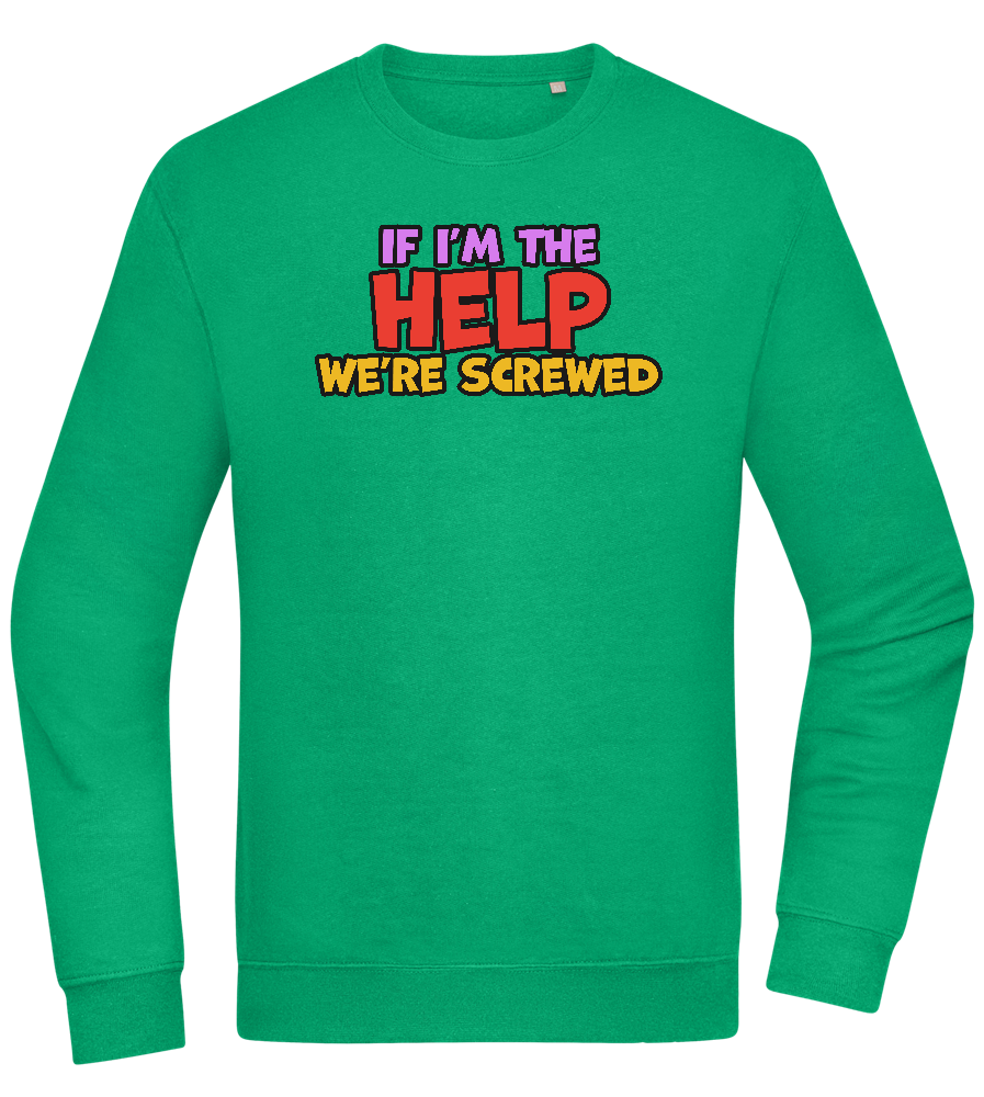 The Help Design - Comfort Essential Unisex Sweater_MEADOW GREEN_front