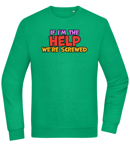 The Help Design - Comfort Essential Unisex Sweater_MEADOW GREEN_front