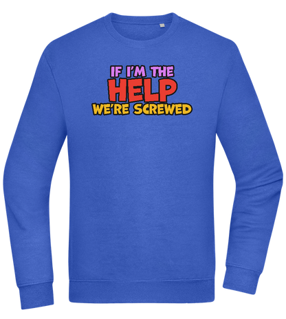 The Help Design - Comfort Essential Unisex Sweater_ROYAL_front