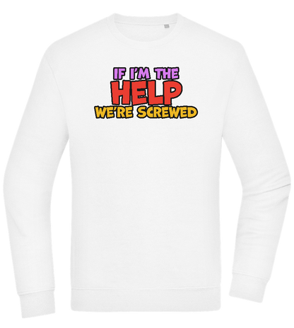 The Help Design - Comfort Essential Unisex Sweater_WHITE_front