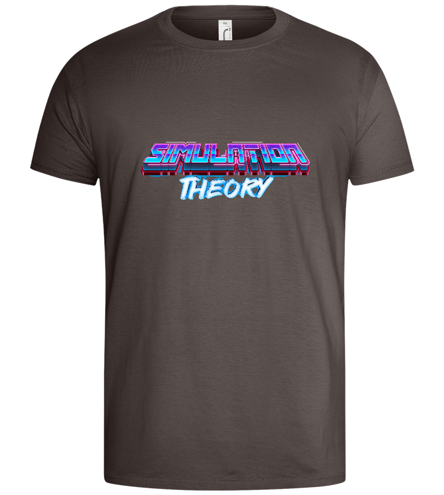 Simulation Theory 3D Design - Basic men's t-shirt_DARK GRAY_front