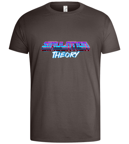 Simulation Theory 3D Design - Basic men's t-shirt_DARK GRAY_front