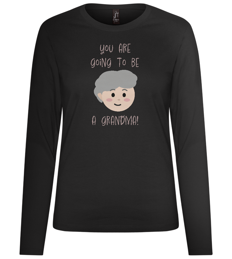 Going To Be A Grandma Design - Premium Women´s long sleeve t-shirt_DEEP BLACK_front