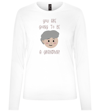 Going To Be A Grandma Design - Premium Women´s long sleeve t-shirt_WHITE_front