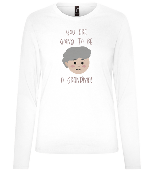 Going To Be A Grandma Design - Premium Women´s long sleeve t-shirt_WHITE_front