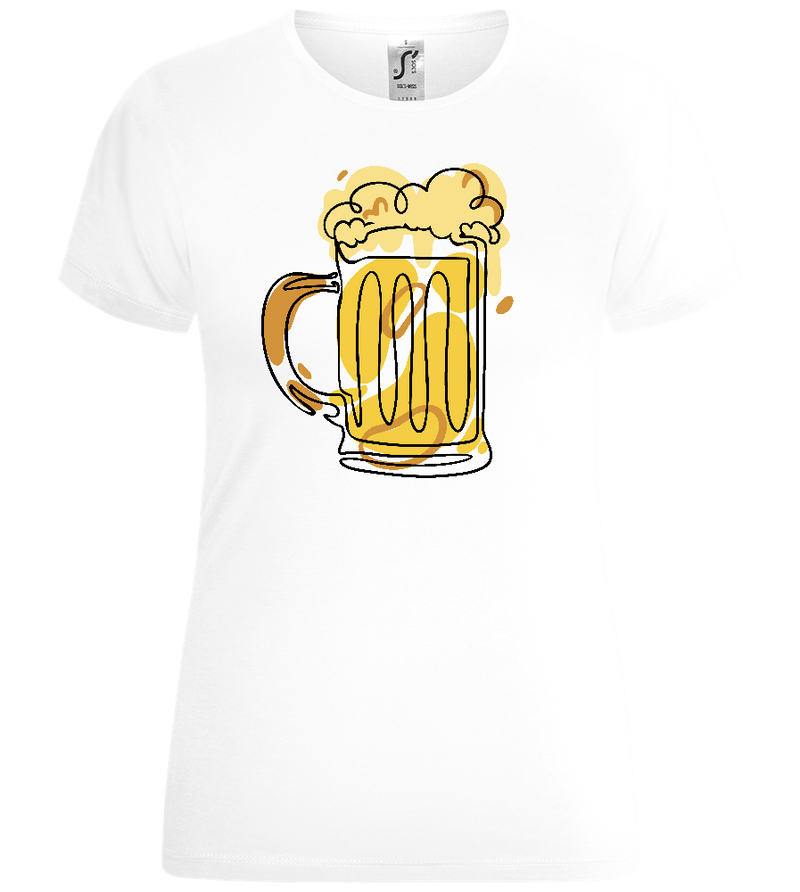 Foamy Beer Design - Comfort women's t-shirt_WHITE_front