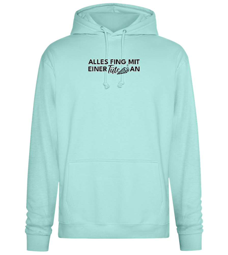 Alles Fing Mit Einer Tüte An Design - Premium Essential Unisex Hoodie_ARCTIC BLUE_front