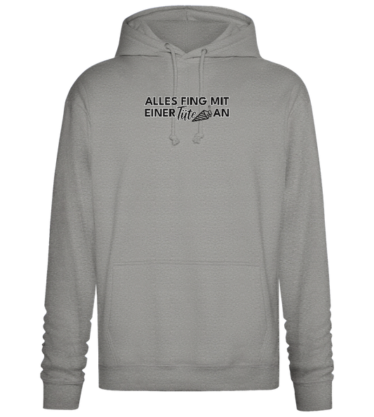 Alles Fing Mit Einer Tüte An Design - Premium Essential Unisex Hoodie_ORION GREY II_front