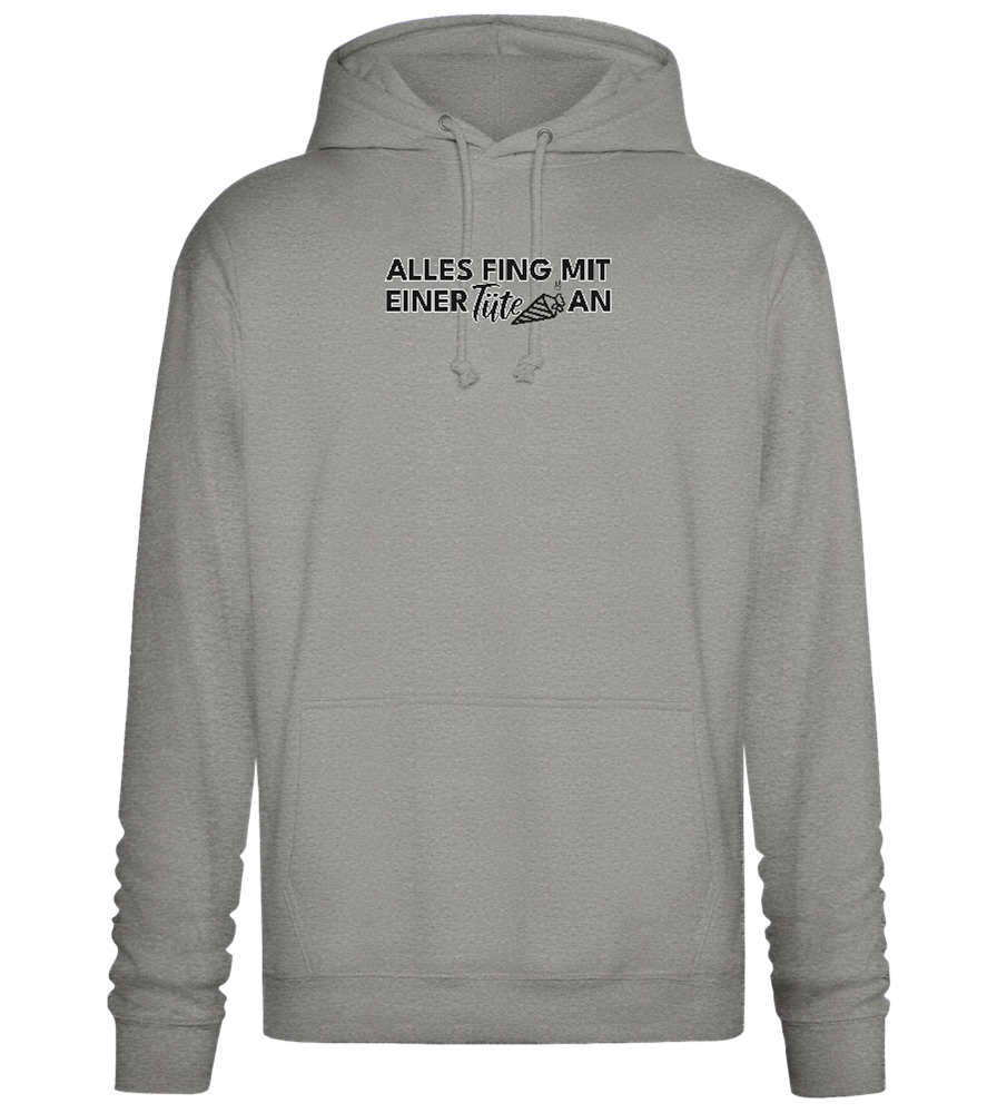 Alles Fing Mit Einer Tüte An Design - Premium Essential Unisex Hoodie_ORION GREY II_front