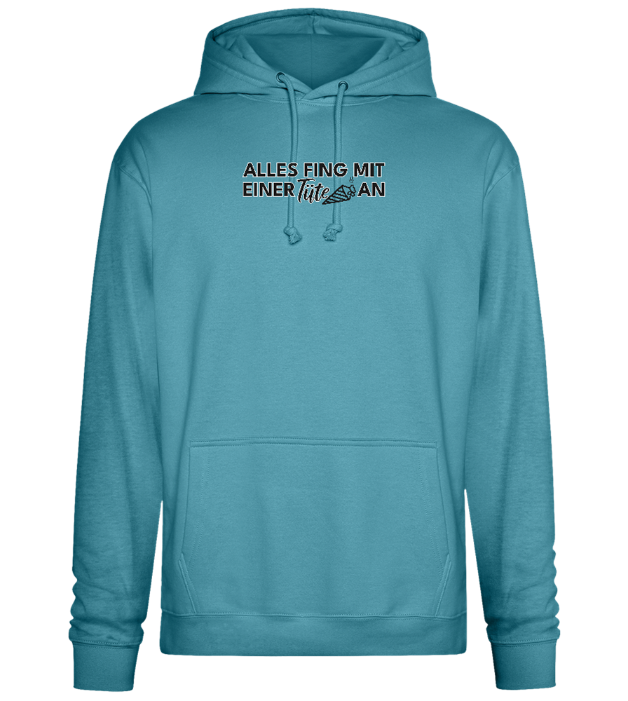 Alles Fing Mit Einer Tüte An Design - Premium Essential Unisex Hoodie_POOL BLUE_front