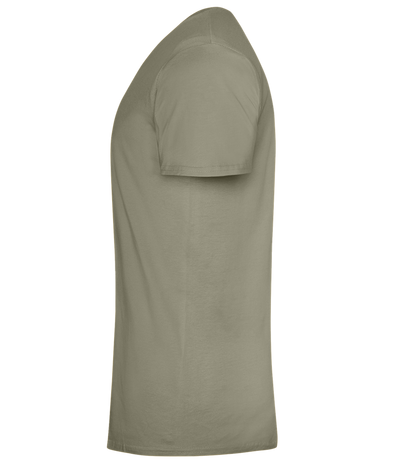 J'y Vais au Talent Sans Pression Design - Comfort men's fitted t-shirt_KHAKI_left