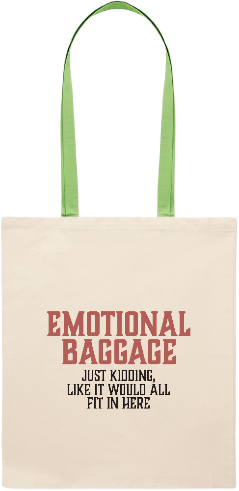 Emotional Baggage Design - Essential colored handle tote bag_LIME_front