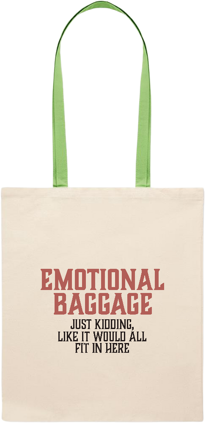 Emotional Baggage Design - Essential colored handle tote bag_LIME_front