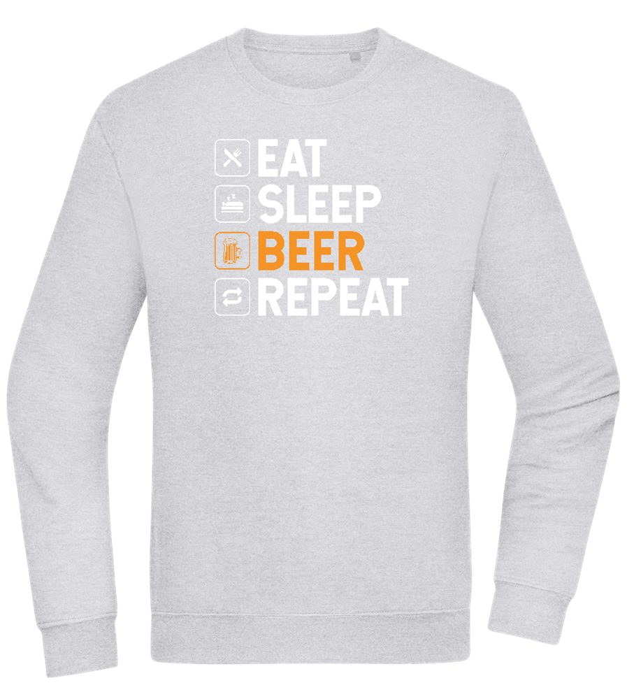 Sleep Beer Repeat Design - Comfort Essential Unisex Sweater_ORION GREY II_front