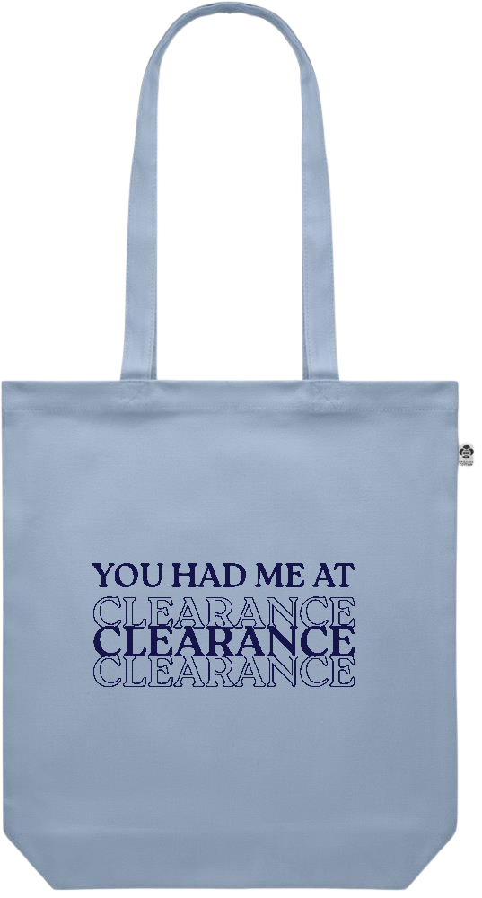 Clearance Design - Premium colored organic canvas shopping bag_BABY BLUE_front