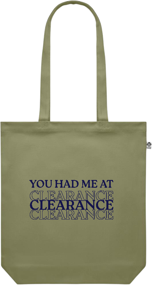 Clearance Design - Premium colored organic canvas shopping bag_GREEN_front