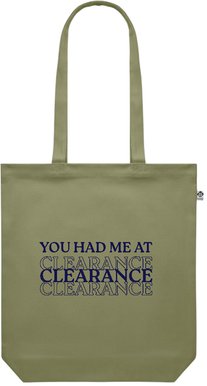 Clearance Design - Premium colored organic canvas shopping bag_GREEN_front