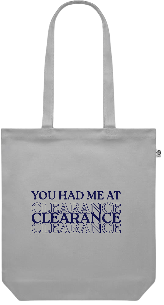 Clearance Design - Premium colored organic canvas shopping bag_GREY_front