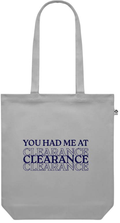 Clearance Design - Premium colored organic canvas shopping bag_GREY_front