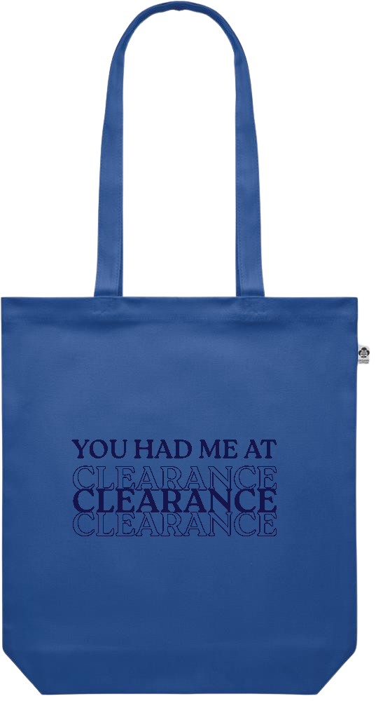 Clearance Design - Premium colored organic canvas shopping bag_ROYAL BLUE_front