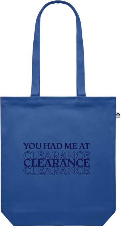 Clearance Design - Premium colored organic canvas shopping bag_ROYAL BLUE_front